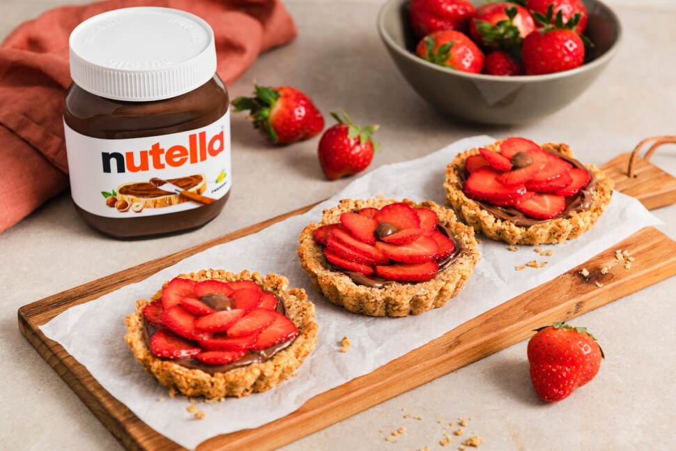 Rezept - nutella - Erdbeer-Granola-Mini-Tarte mit nutella® 