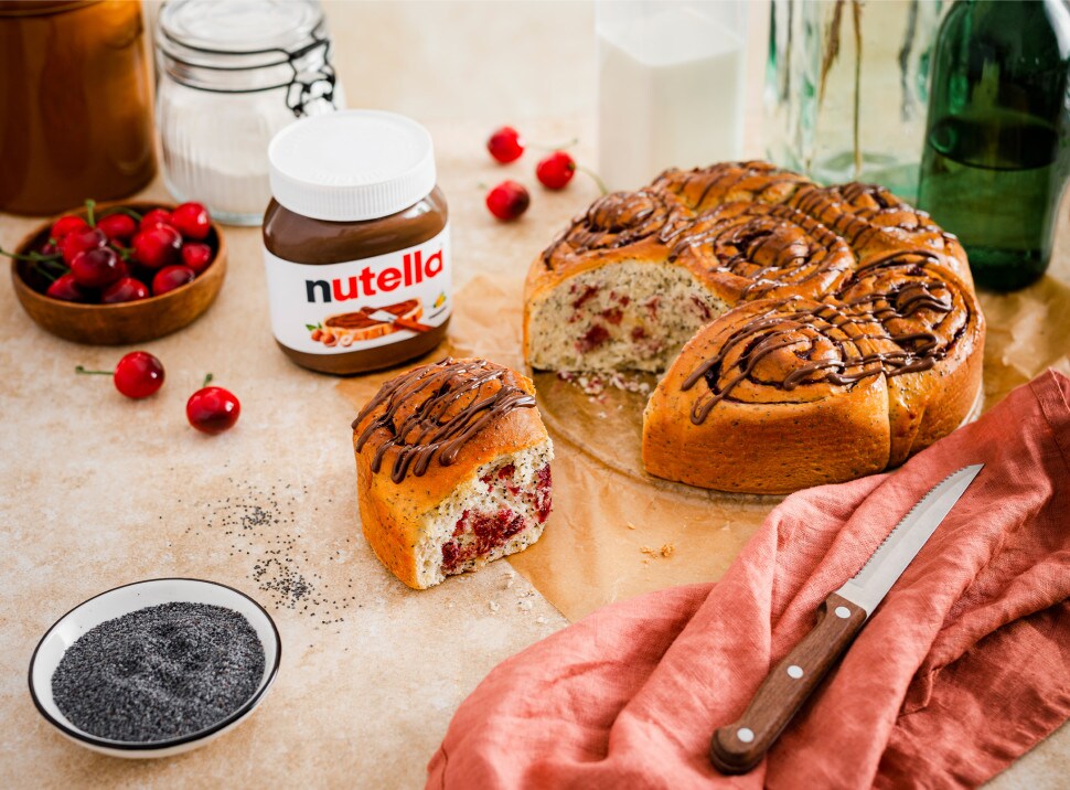 Mohn-Kirsch-Schnecke mit nutella®