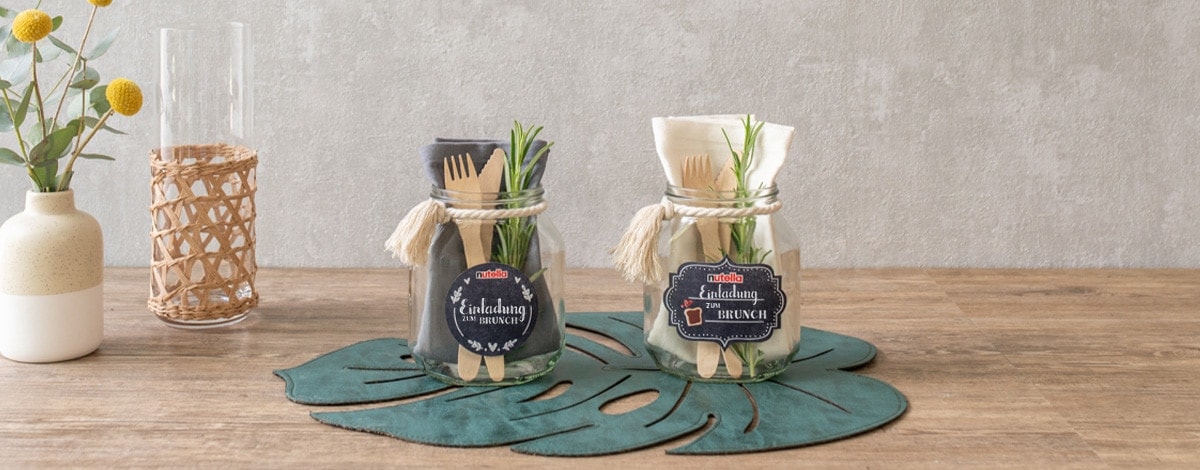 nutella®-Glas - Einladung im Glas DIY basteln