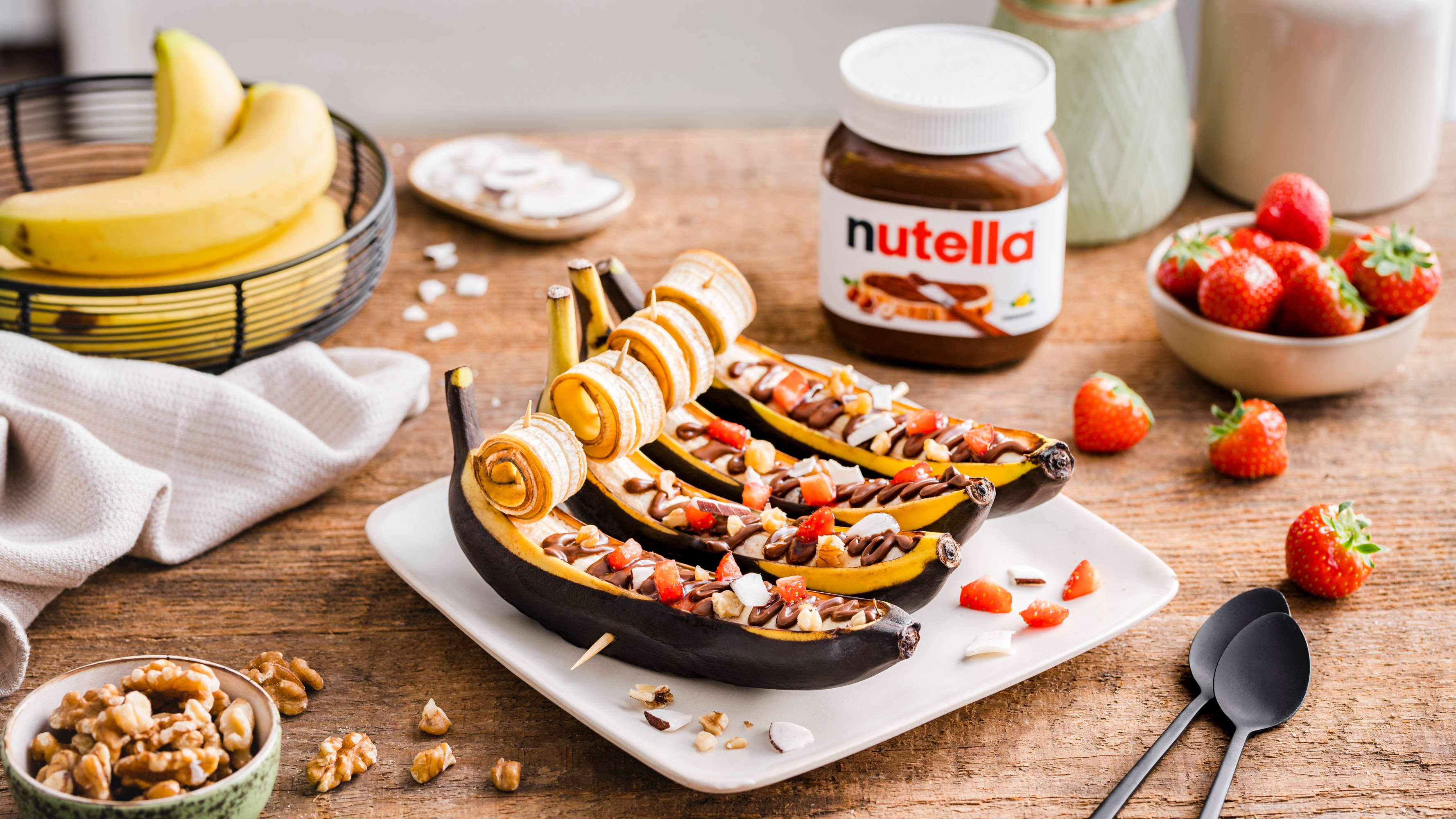nutella® Rezepte - Bananen-Boote mit nutella®