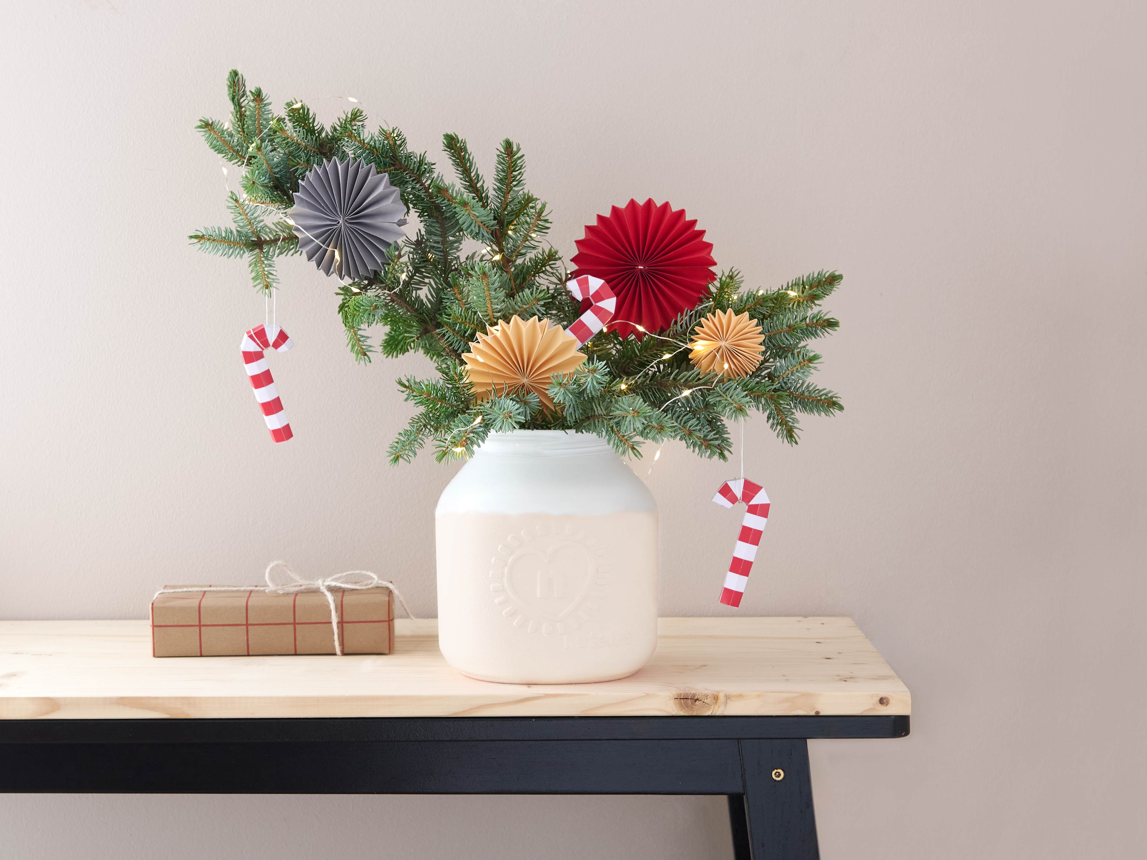 Zuckerstangen Vase DIY