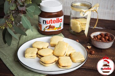 nutella® Rezepte - Kokos Linzer Plätzchen mit nutella®