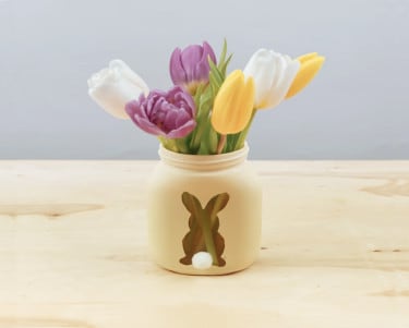 nutella®-Glas - Osterglas für Blumen basteln