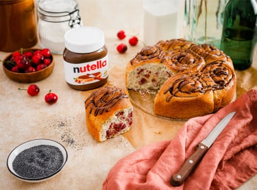 Mohn-Kirsch-Schnecke mit nutella®