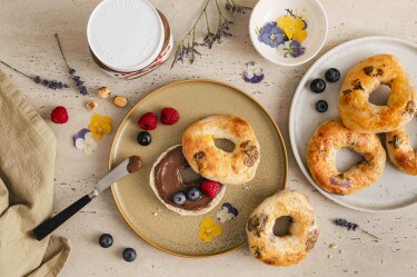 Sauerteig-Blüten-Bagels mit nutella® | nutella® DE