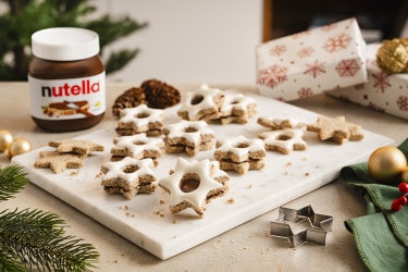 Zimtsterne mit nutella