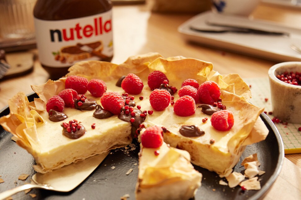 nutella® Rezepte - Vanilletarte mit rosa Pfeffer und nutella®