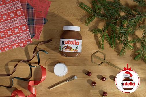 Väike jõulupuu Nutella® purgis Väike jõulupuu Nutella® purgis