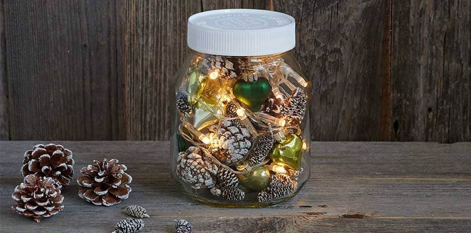 Decora tu hogar estas fiestas de Navidad con tarros vacíos de Nutella®