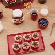Cupcakes de flores navideñas con Nutella®