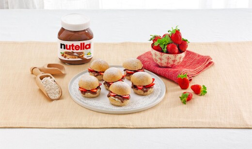Panini with Nutella® and strawberries