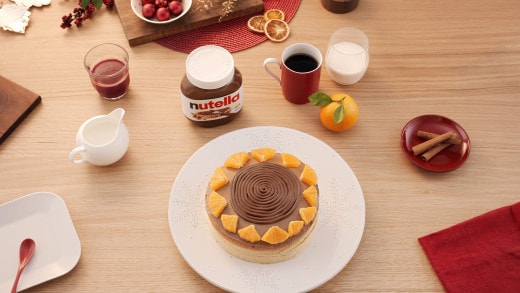 Tarta navideña de naranja sin gluten con Nutella®