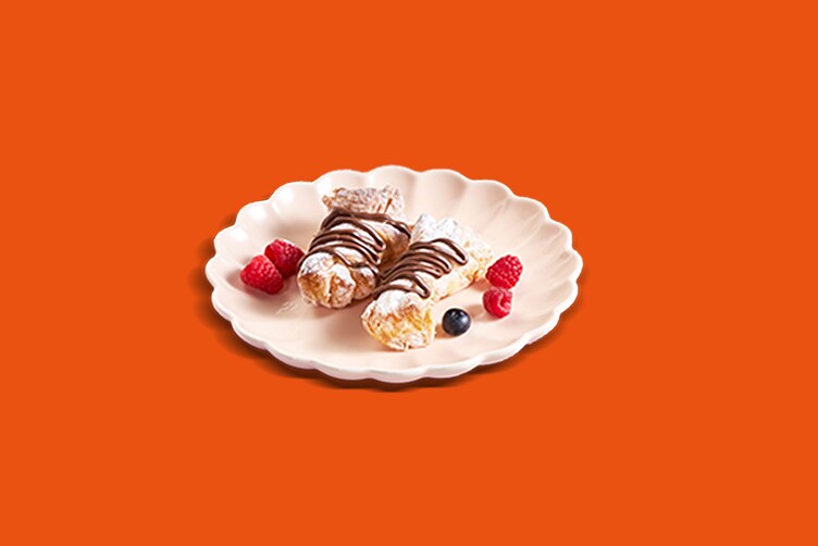 Lazos de hojaldre con Nutella