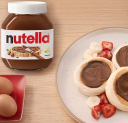 Assiette de crêpes au Nutella