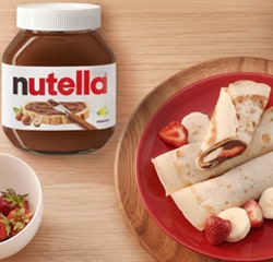 Assiette de crêpes au Nutella