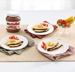 Assiette de crêpes au Nutella