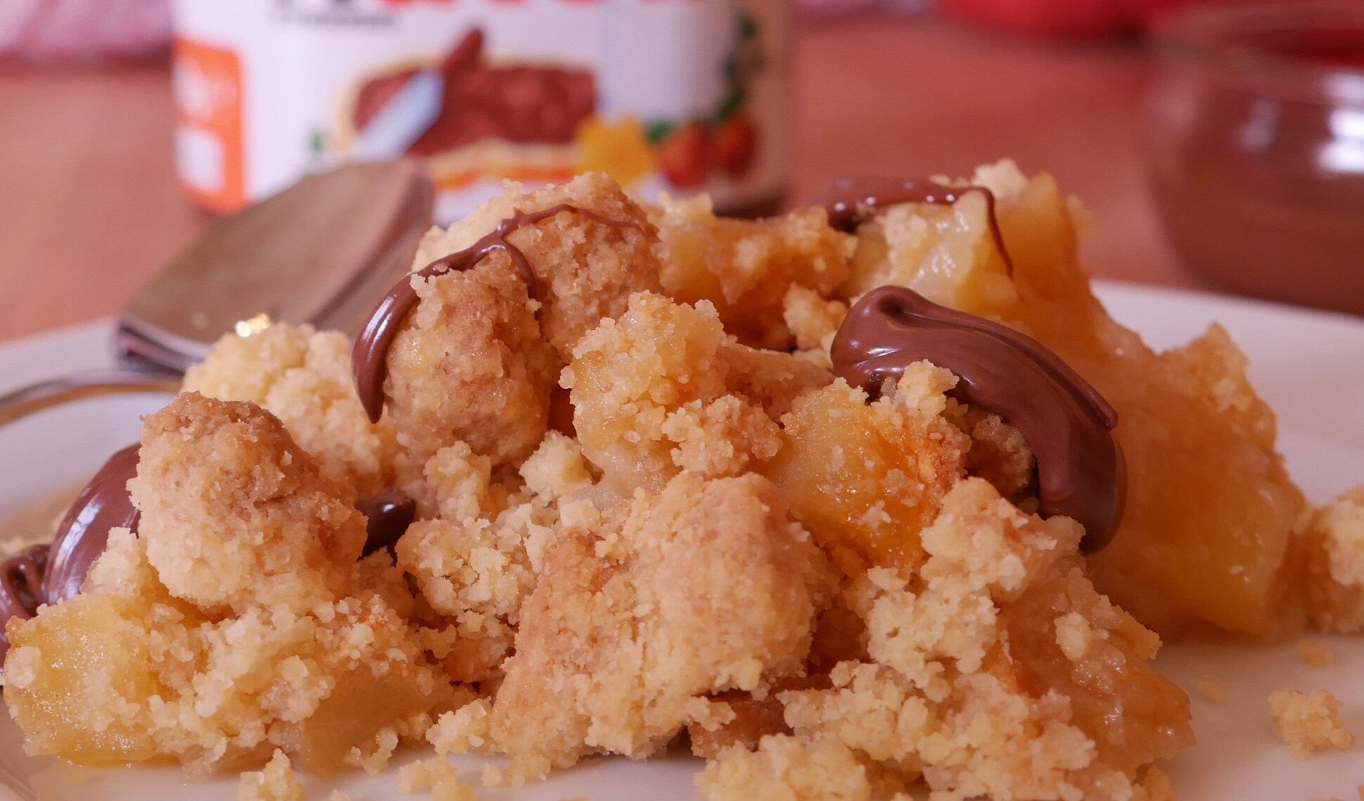 Crumble aux pommes et Nutella®