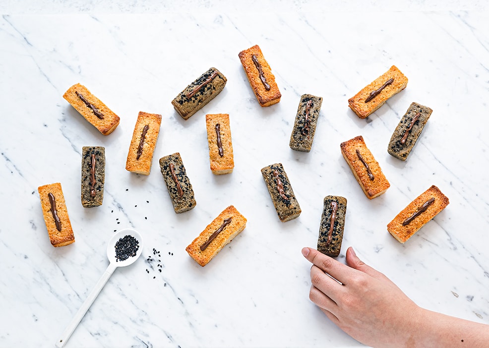 Financiers à l’orange cœur au Nutella®