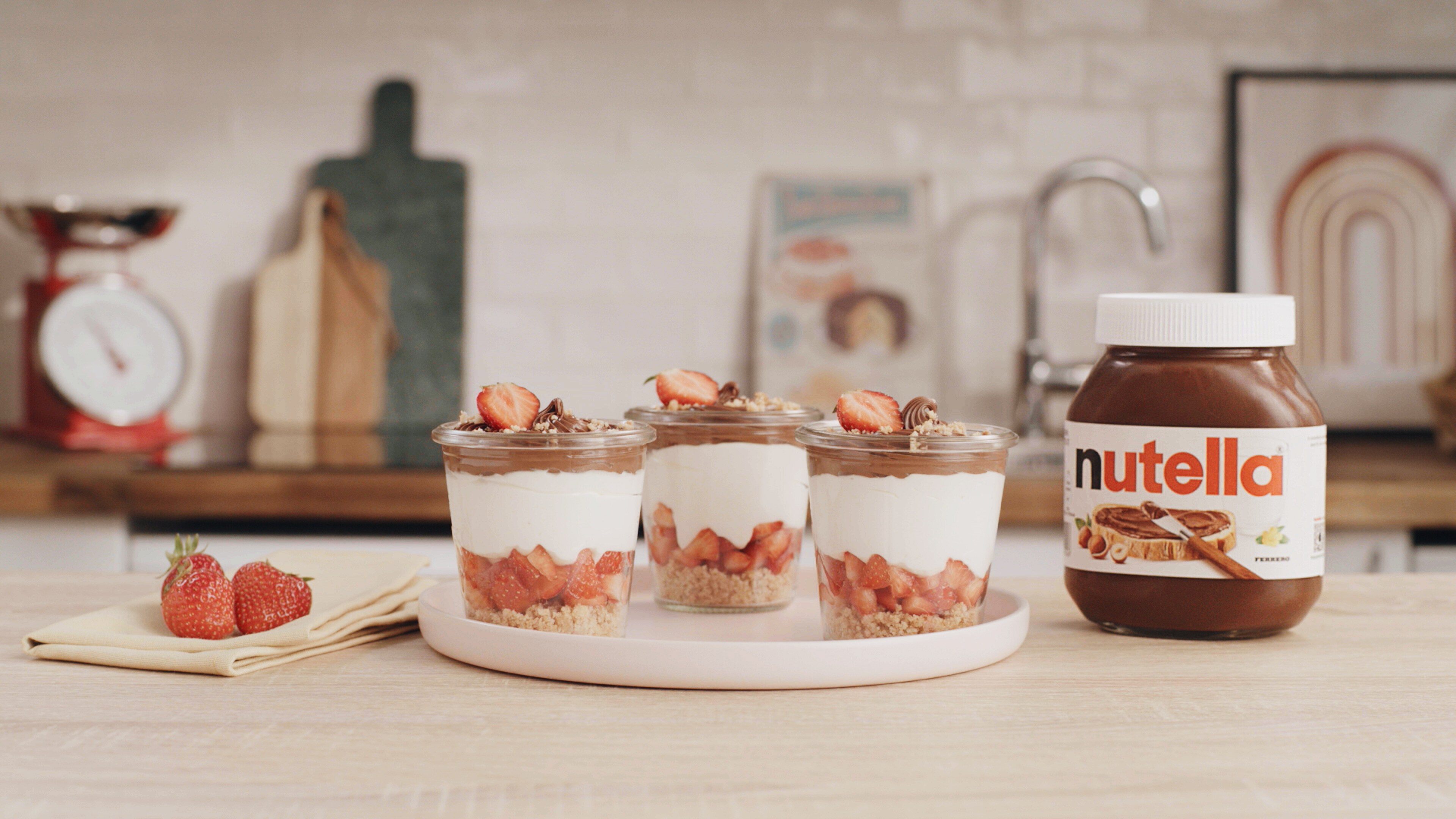 Cheesecake fraises nutella