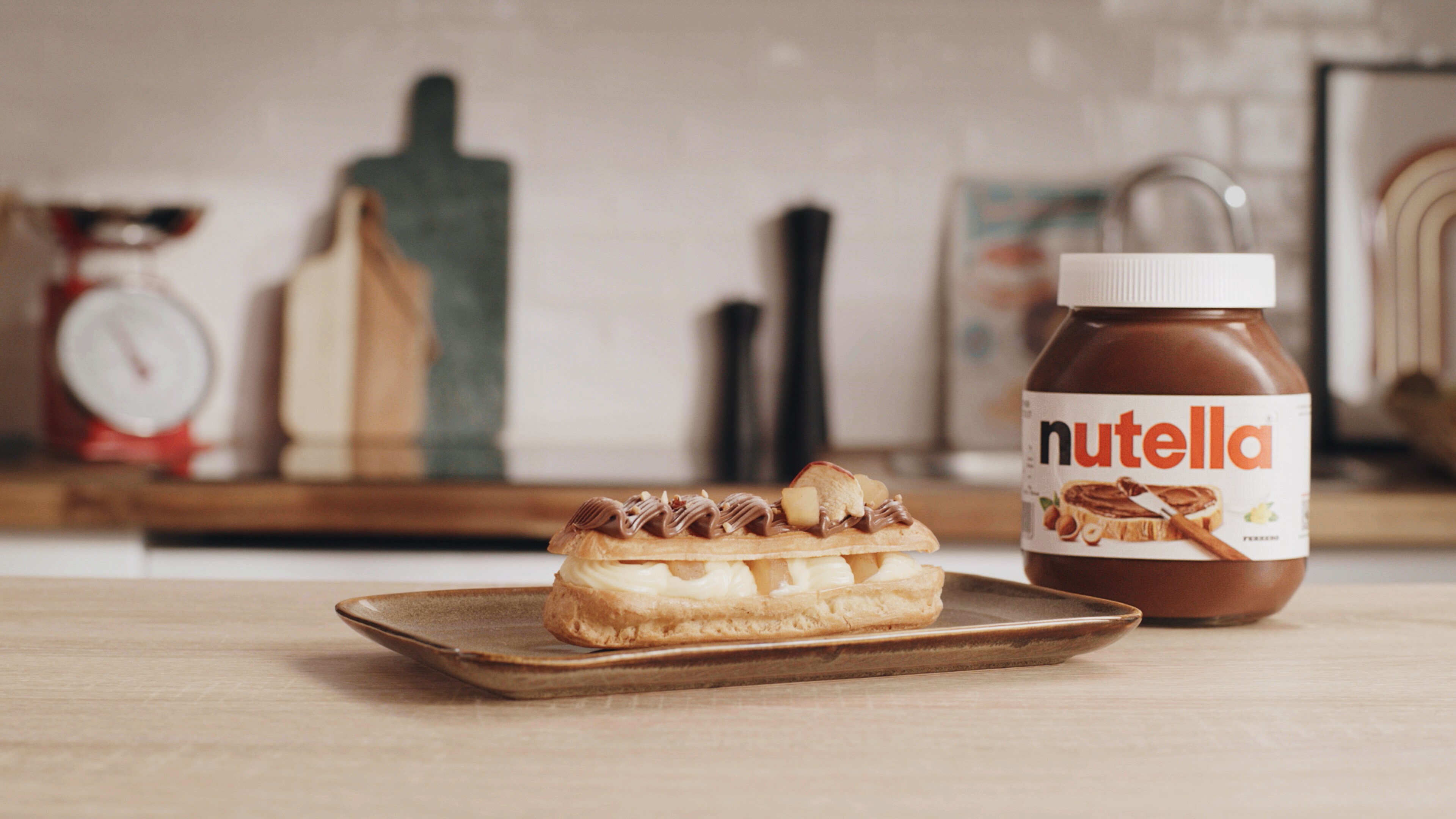 Eclairs vanille pomme au four Nutella®