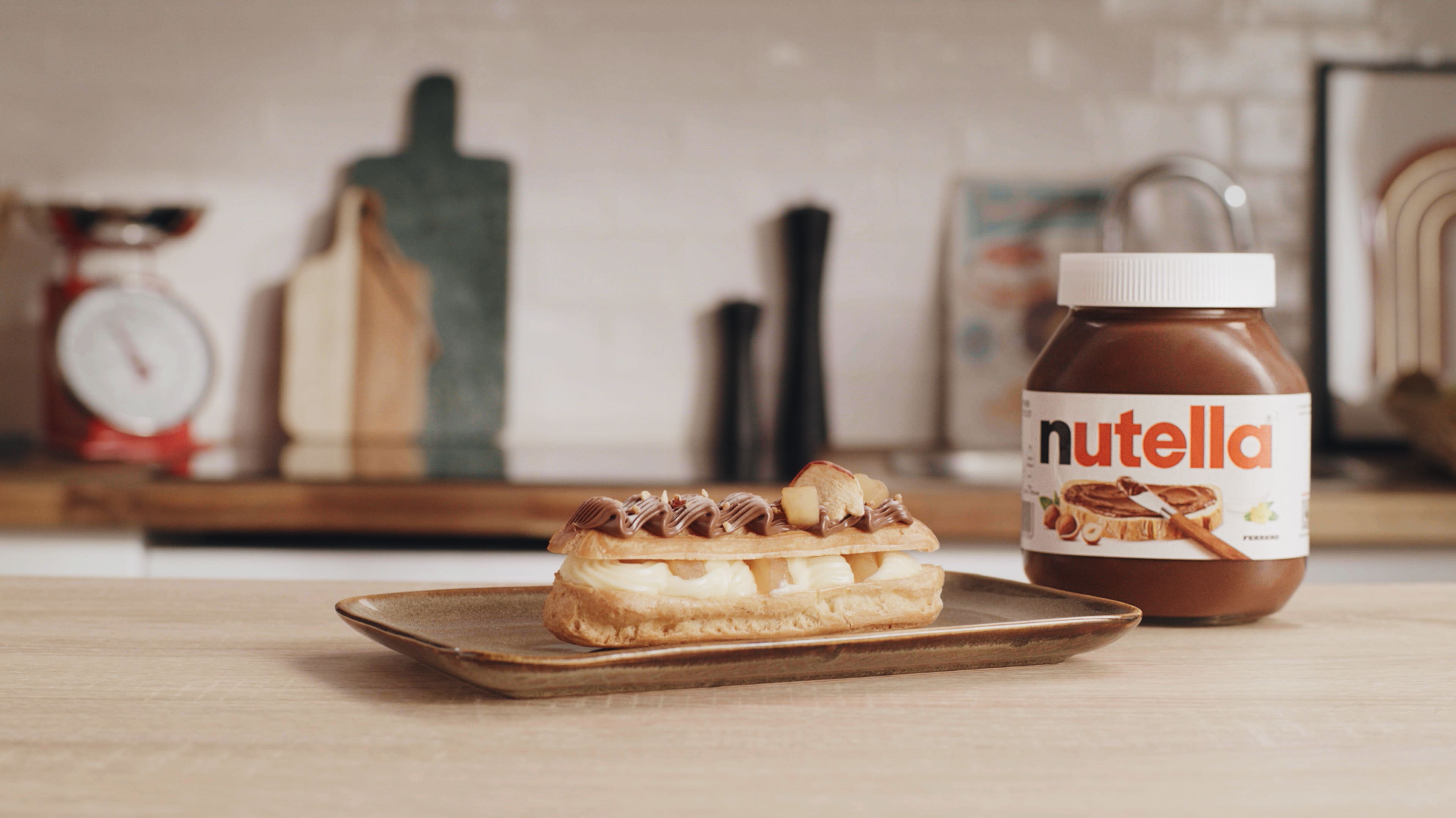 Eclairs vanille pomme au four Nutella®