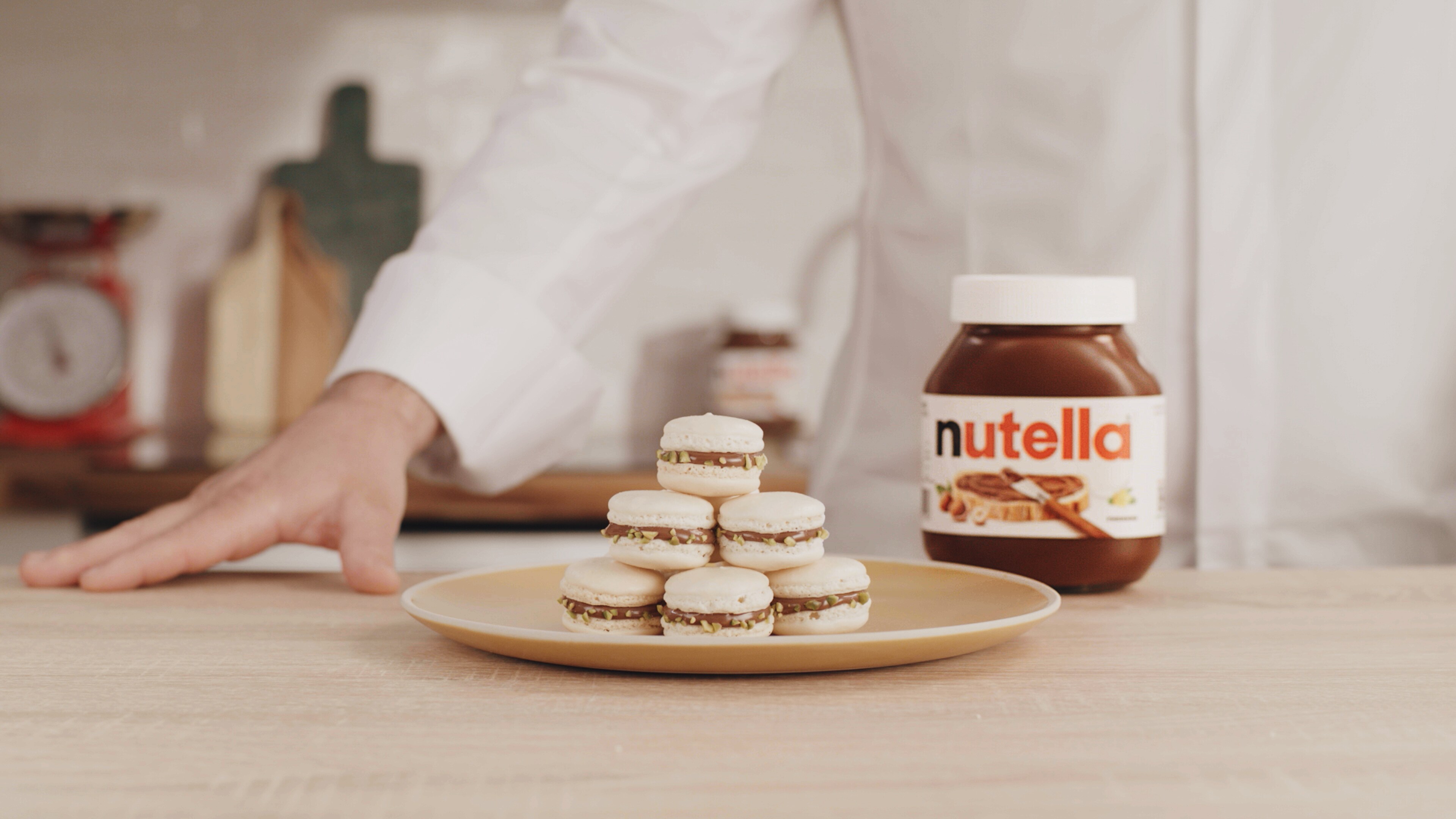Macarons vanille pistaches & Nutella®