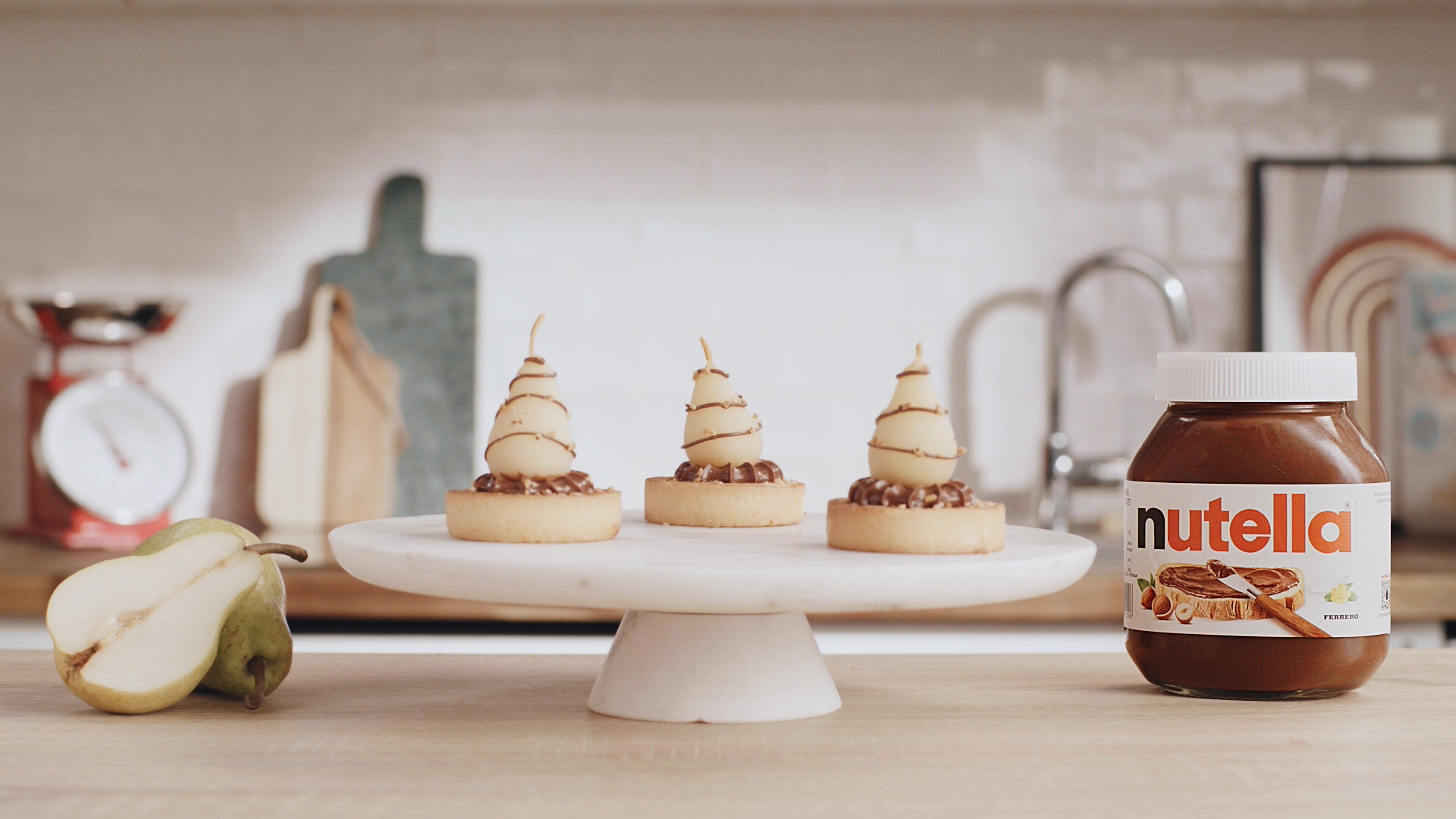 Tartelettes amandine poire & Nutella®