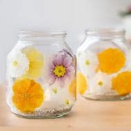 Décoration du pot en photophore fleurs | Nutella