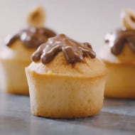 Financiers au Nutella, petit gâteau fondant aux noisettes.