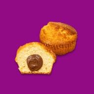 Muffins au citron fourrés de Nutella, texture moelleuse.