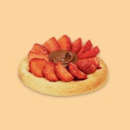 Sablés aux fraises du Finistère garnis d'une cuillerée généreuse de Nutella.
