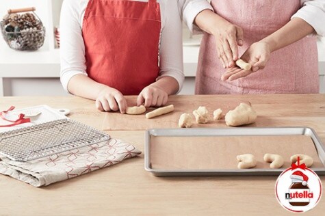 Croissants biscuités à la vanille et au Nutella® - étape 3