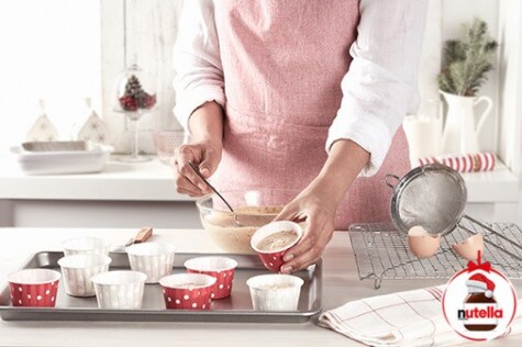 Cupcakes aux noisettes et cœur fondant au Nutella® - étape 2