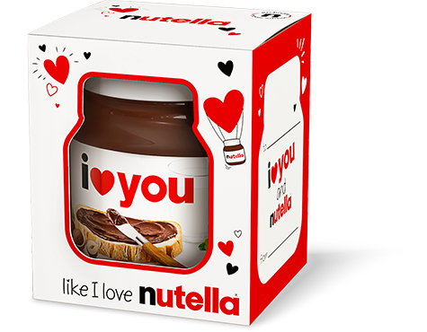 Conditionnement avec message Pot I love you Nutella | Nutella