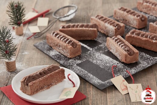 Petits gâteaux au gianduja (chocolat et noisettes) et Nutella - Visual