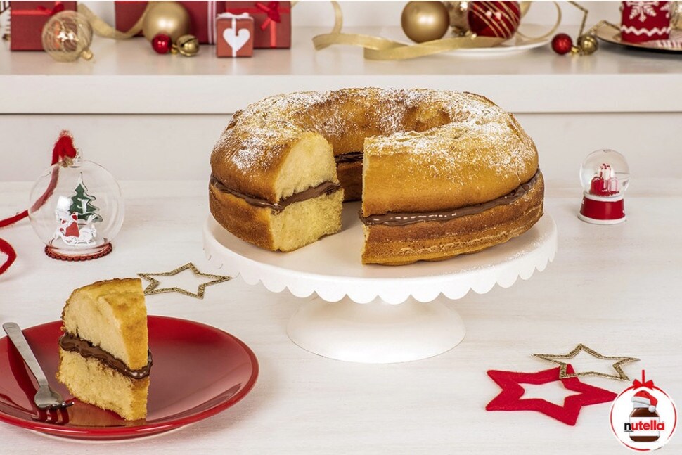 Gâteau rond de Noël au Nutella® Gâteau rond de Noël au Nutella®