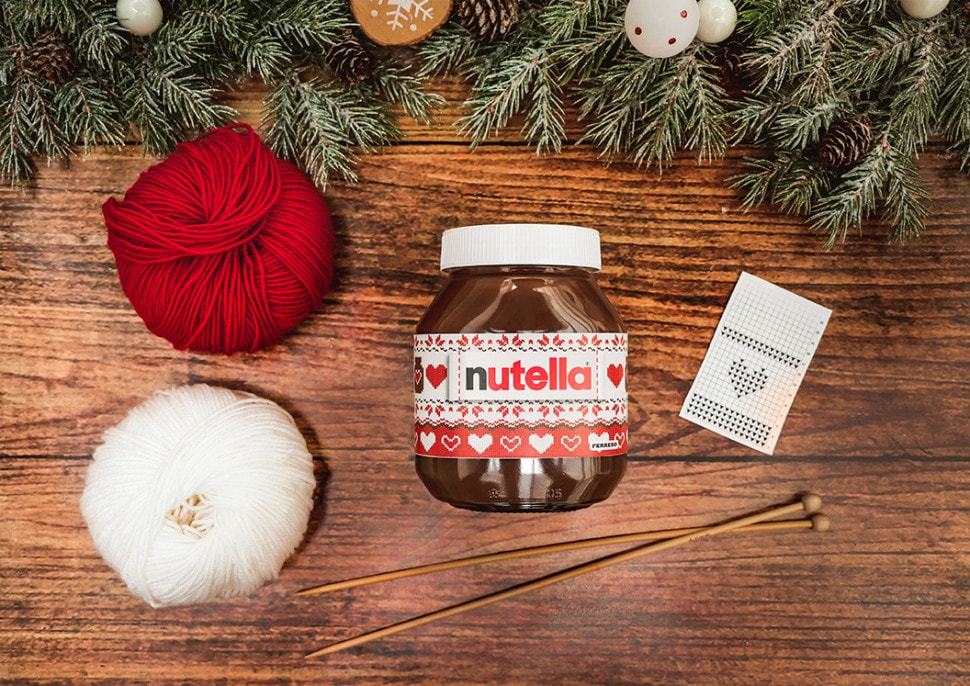 Tricotez une écharpe pour votre pot de Nutella<sup>®</sup> do it yourself