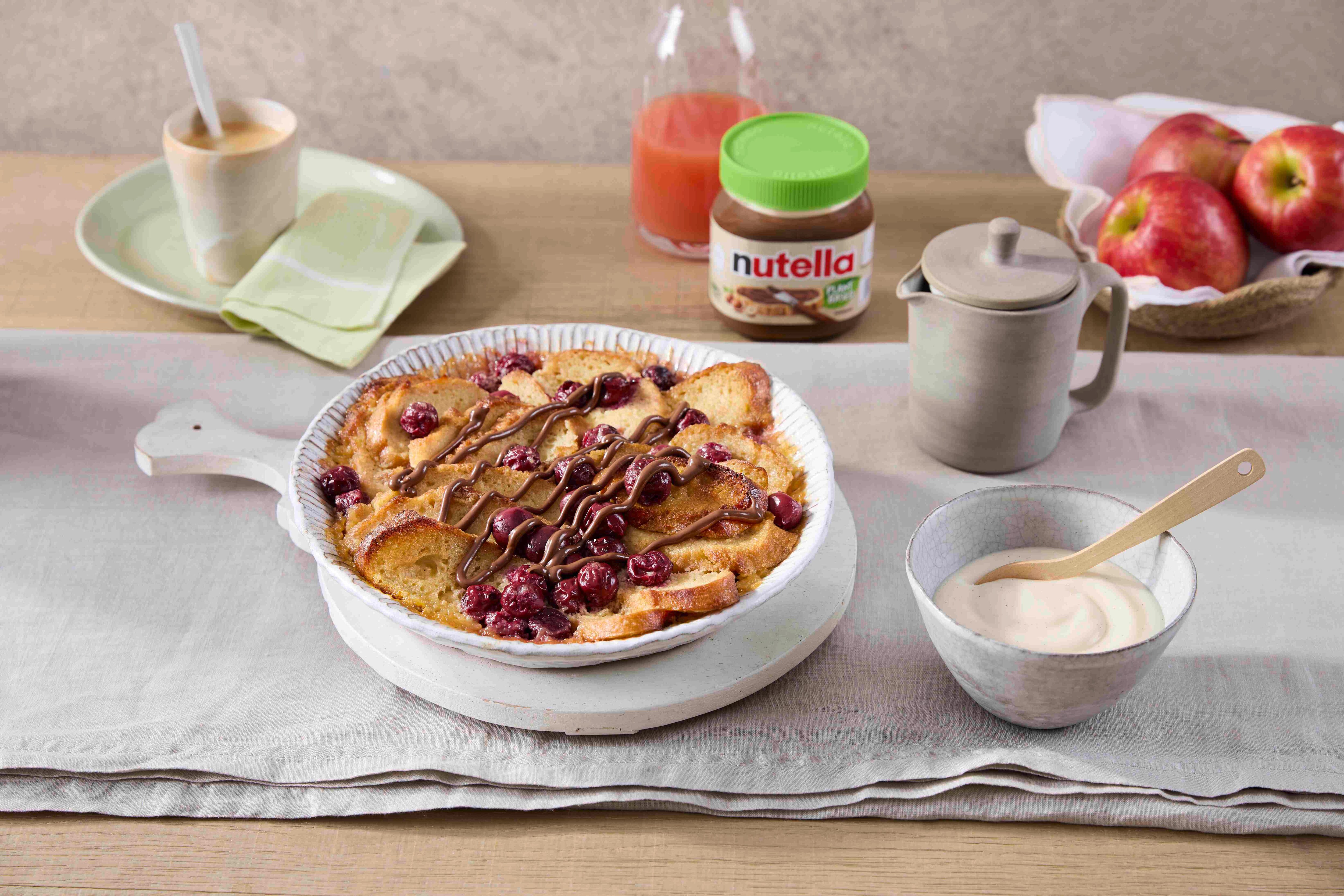 Reggeli cseresznyés pite növényi alapú Nutella®-val
