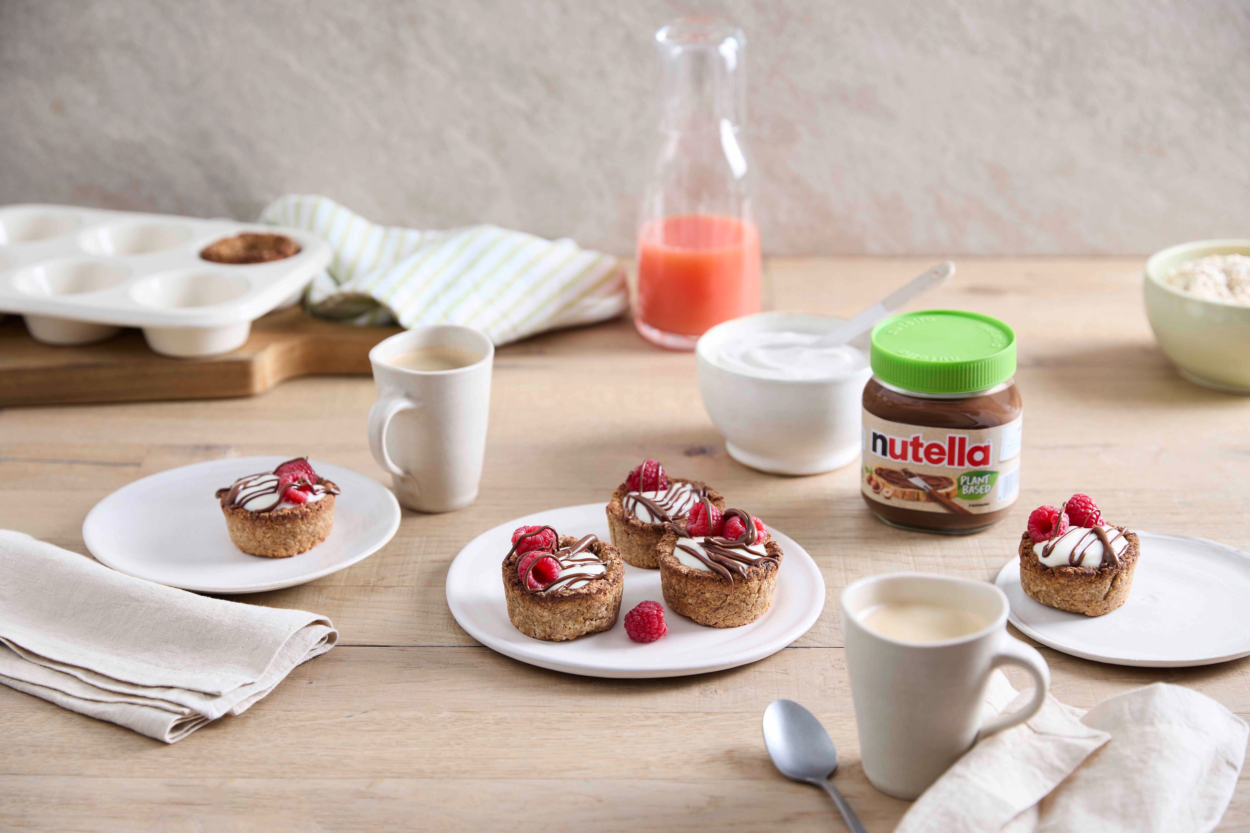 Granola kosárkák növényi alapú Nutella®-val