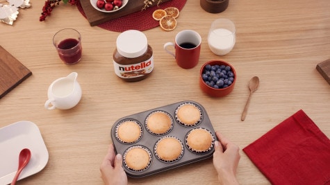 Karácsonyi Virágos Muffin Nutella®-val - step 3