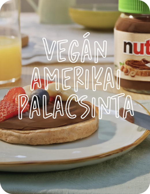 Vegán amerikai palacsinta növényi alapú Nutella®-val