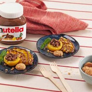 Peaches with NUTELLA® and Amaretti