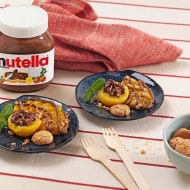 Peaches with NUTELLA® and Amaretti
