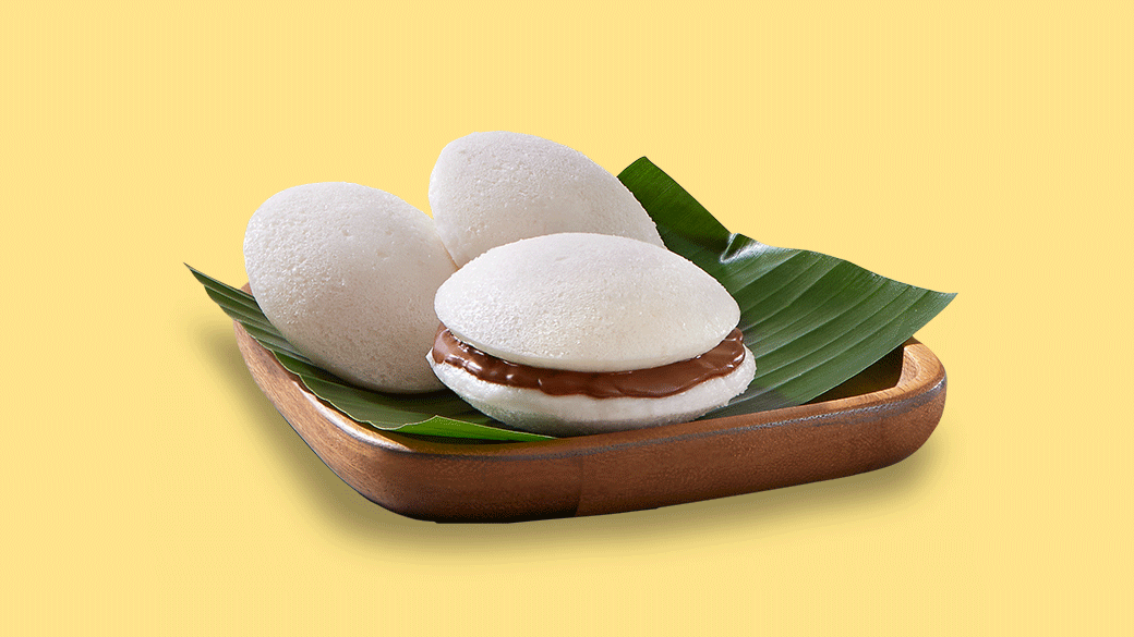 Tamil Nadu idli served with Nutella in a regional fusion recipe.