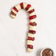 Fruit "candy" cane with Nutella®