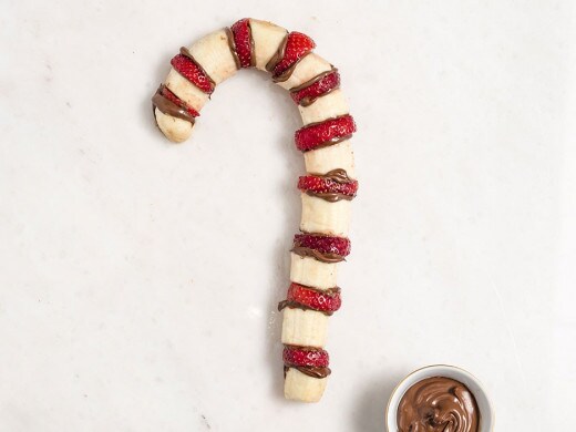 Fruit "candy" cane with Nutella®