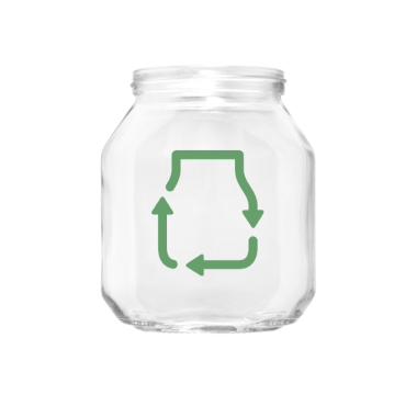 Tarro de vidreo reciclado de Nutella