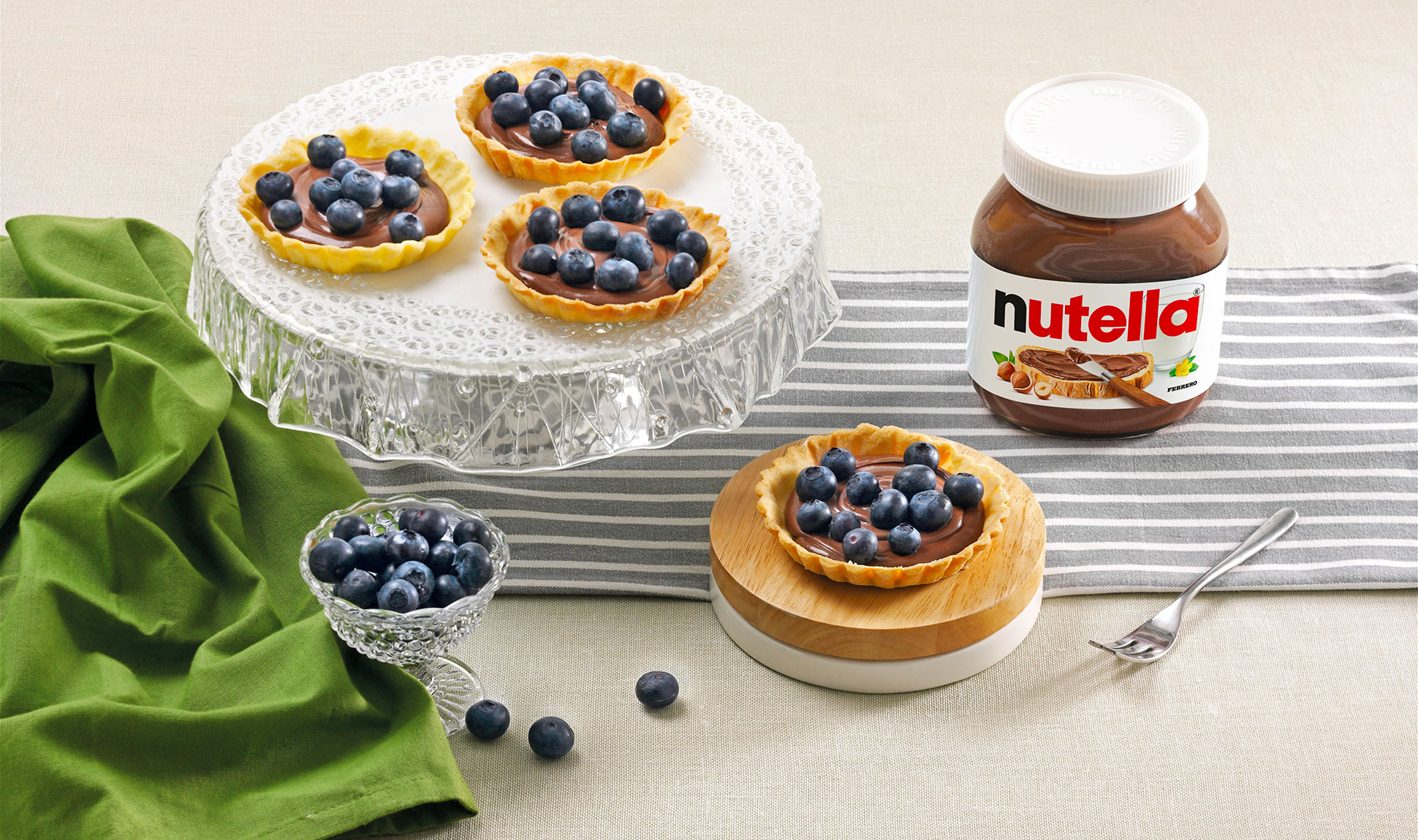 Tartellette con mirtilli e Nutella® Ricetta