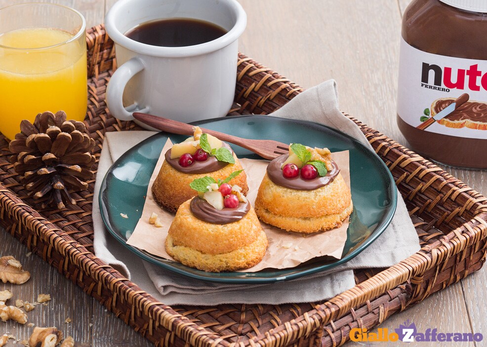 Tortini di pandoro con mele, noci e Nutella® | Nutella