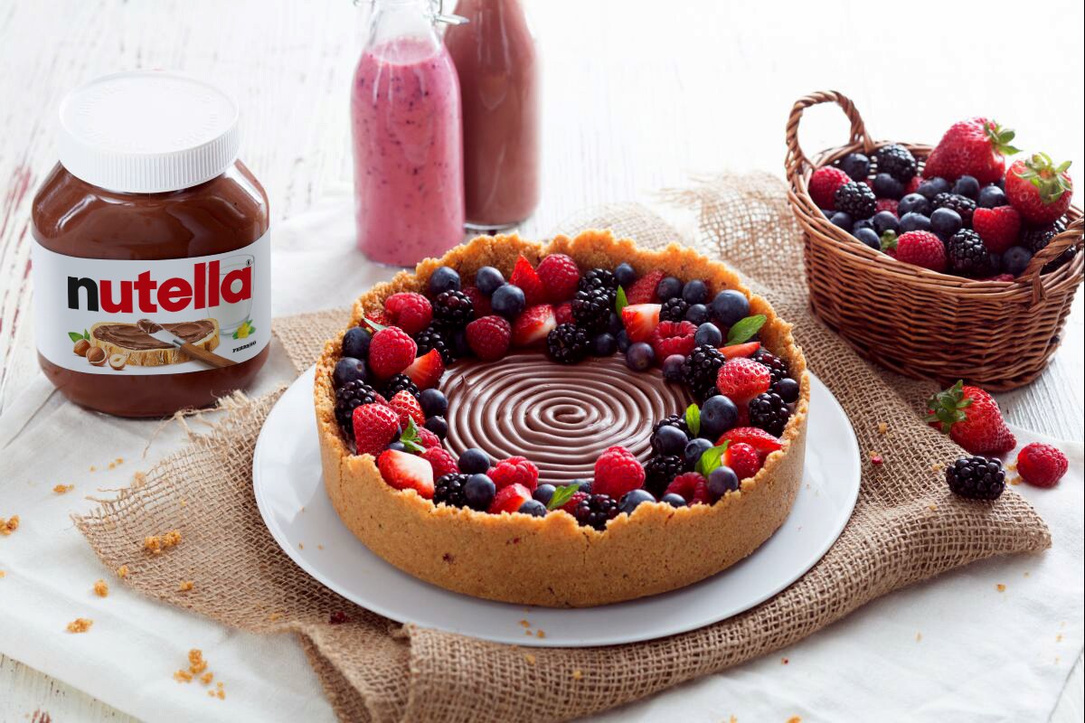 Torta fredda con mousse ai lamponi e Nutella® @GialloZafferano | Nutella